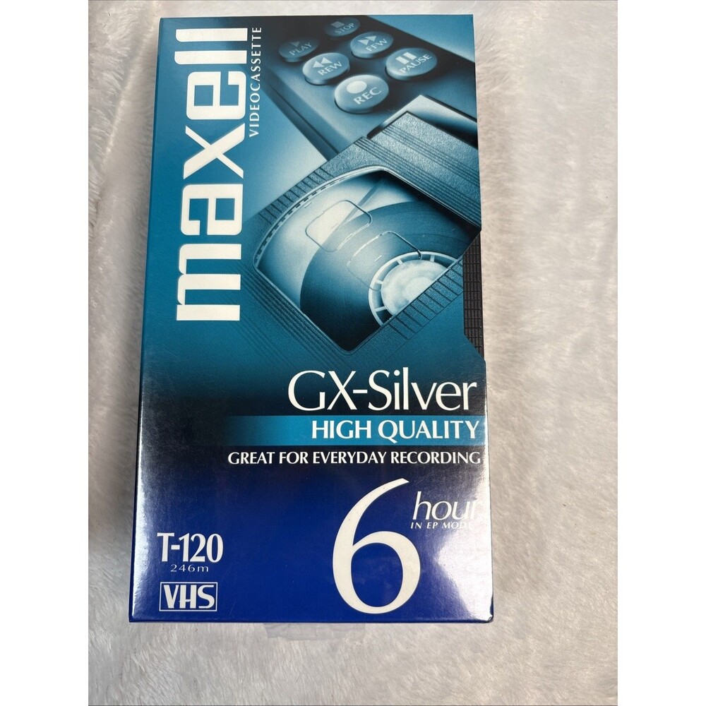 VHS Tapes Maxell GX-Silver 3 Pack Blank High Quality T-160 8 Hour NEW Sealed